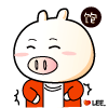 21 Cute little pigs and little rabbits emoticons gif emoji free download