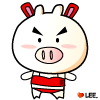 21 Cute little pigs and little rabbits emoticons gif emoji free download