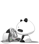 18 The panda gangsters emoticons gif iPhone Animoji