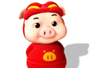 12 3D lovely Superman pig emoticons gif iPhone Emoji Animoji