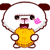 122 Cute cotton candy panda iPhone 8 Emoticons Animoji