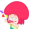 12 Jellyfish hair girl emoticons gif iPhone Emoticons Animoji