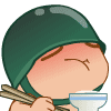 33 Super cute artillery boy Emoji Gif iPhone X Android Emoticons Animoji
