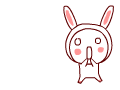 49 Rabbit long ear Emoji gif iPhone 8 Android Emoticons Animoji