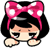 17 Beautiful bowknot girl Download emoji iPhone Android Emoticons Animoji