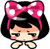 17 Beautiful bowknot girl Download emoji iPhone Android Emoticons Animoji