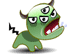 36 Big eyes monster Emoji Gifs iPhone Android Emoticons Animoji