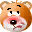 48 Little bear’s head (Gif Emoji free download) Emoji iPhone Android Emoticons Animoji