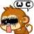46 Carefree to monkey Emoticon(Gif Emoji free download) Emoji iPhone Android Emoticons Animoji