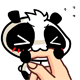 9 Lovely beautiful cartoon panda Emoticon Gifs free download iPhone Android Emoticons Animoji
