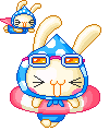 8 Cute cartoon rabbit Emoticon Gifs iPhone Android Emoticons Animoji