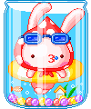 8 Cute cartoon rabbit Emoticon Gifs iPhone Android Emoticons Animoji