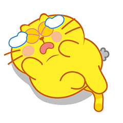 16 Lovely yellow cat Chat expression picture Emoji Emoticons