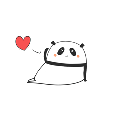 24 Interesting cartoon panda chat image iPhone Android Emoticons Animoji