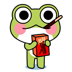 8 Cute cartoon frog chat emoji image