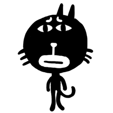 25 Black-faced cat emoji