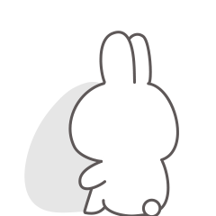 16 Lovely chat little white rabbit emoji gif