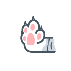 24 Cute cartoon cat claws emoji gif