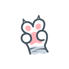 24 Cute cartoon cat claws emoji gif