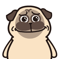 24 Cute and funny pug emoji gif