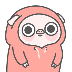23 Cute little fat pig emoji gif