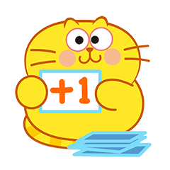 16 Fat yellow cat emoji gif