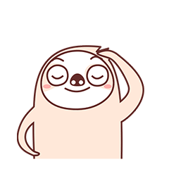 24 Funny cartoon sloth chat emoticon image
