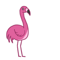 16 Funny cartoon flamingo image emoji gif