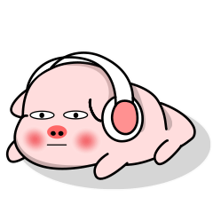 24 Cute little fat pig emoji gif