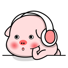 24 Cute little fat pig emoji gif