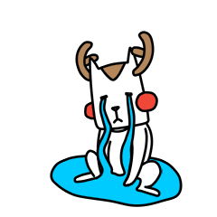 12 Lovely cartoon caribou happy Christmas expression image emoji