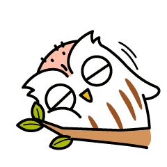 24 Lovely bald owl Emoji Gif Free Download