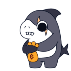 27 Cute cartoon shark online chat expression picture