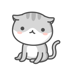24 Lovely grey cat emoji gif