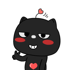 24 Cute funny black cartoon cat rice