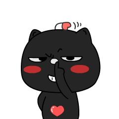 24 Cute funny black cartoon cat rice