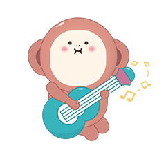 24 Super cute monkey emoji gif