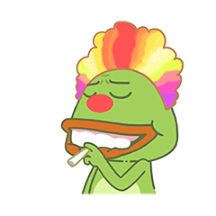 24 Frog clown emoji gifs
