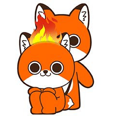 16 Cute little Fox Emoji Gif
