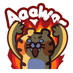 16 Cartoon tiger chat emoji head