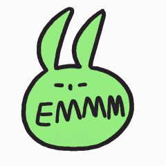 24 Grumpy bunny emoji gif