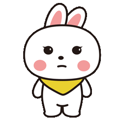 16 Big ears bunny emoji gif