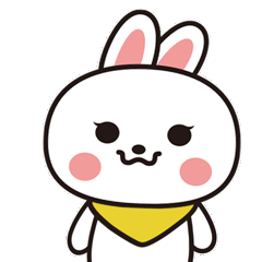 16 Big ears bunny emoji gif