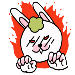 16 I'm a rabbit emoji gif