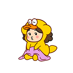 24 Cute little yellow duck emoji gif