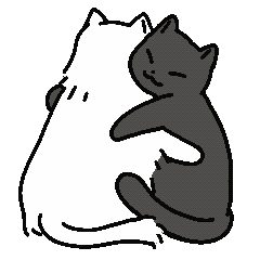 13 The cat partners emoji gif