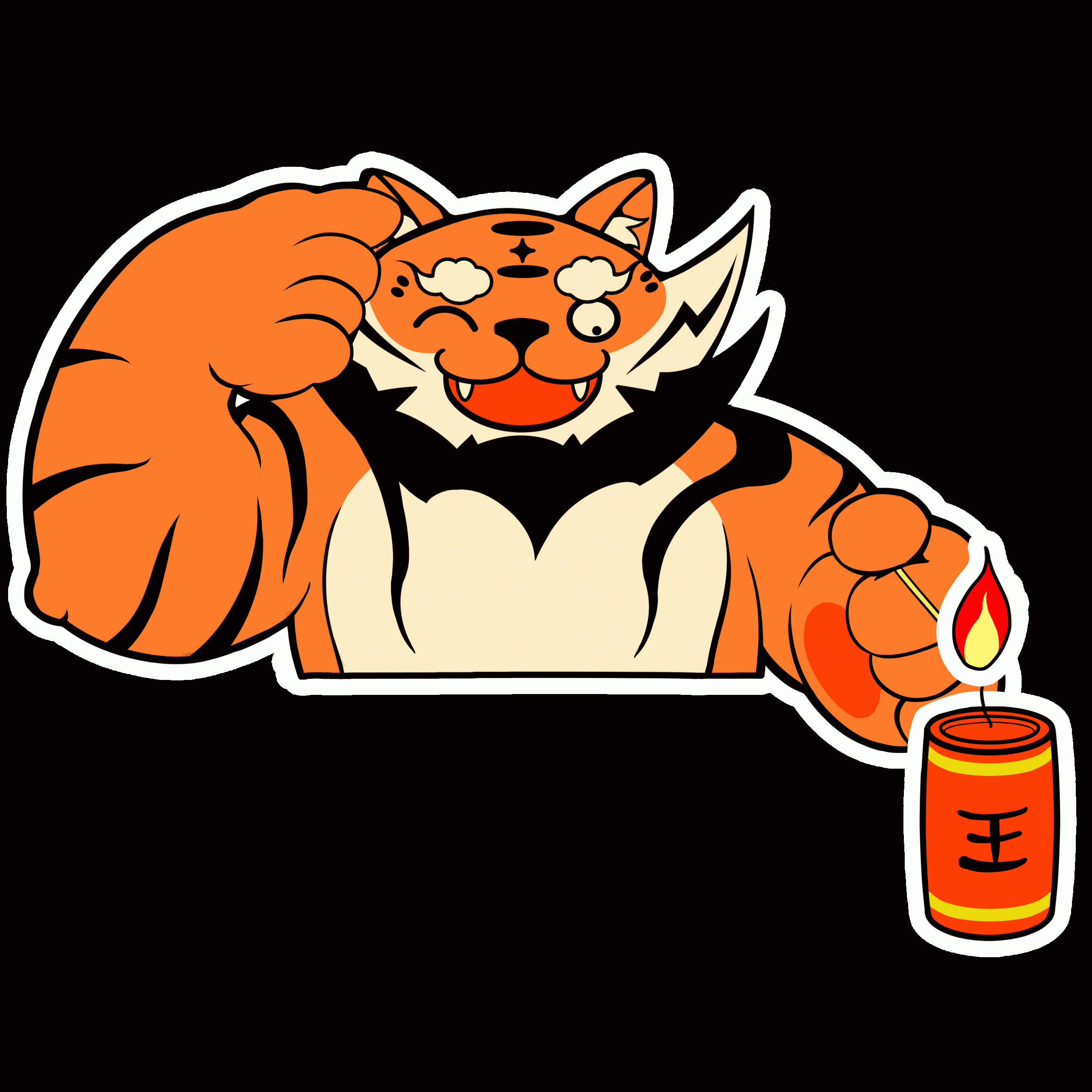 16 A strong tiger emoji gif