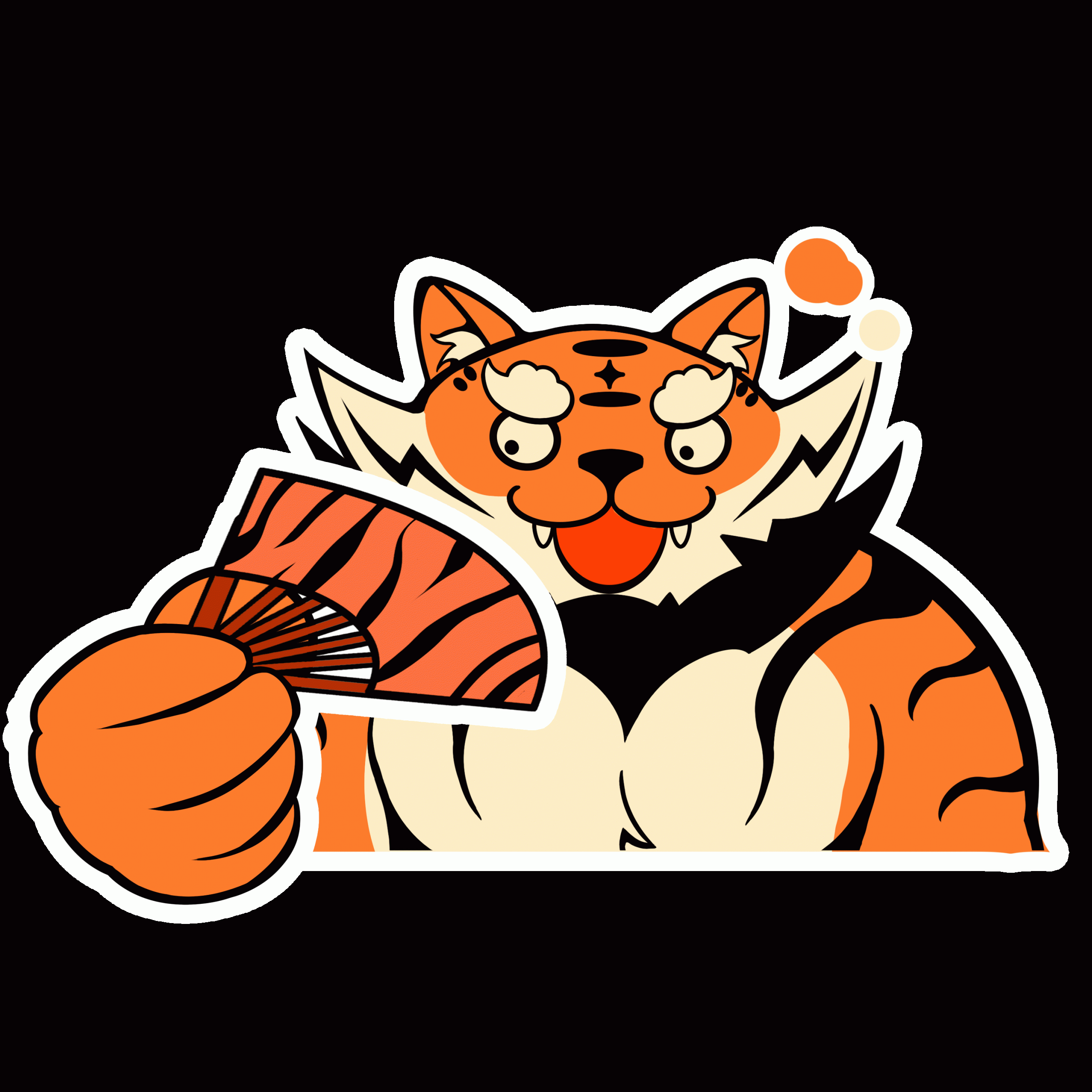 16 A strong tiger emoji gif