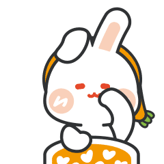 20 Lovely rabbit BonBon Emoji Gifs