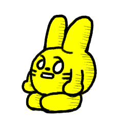 Yellow rabbit Kaka Daily dynamic meme Emoji gifs